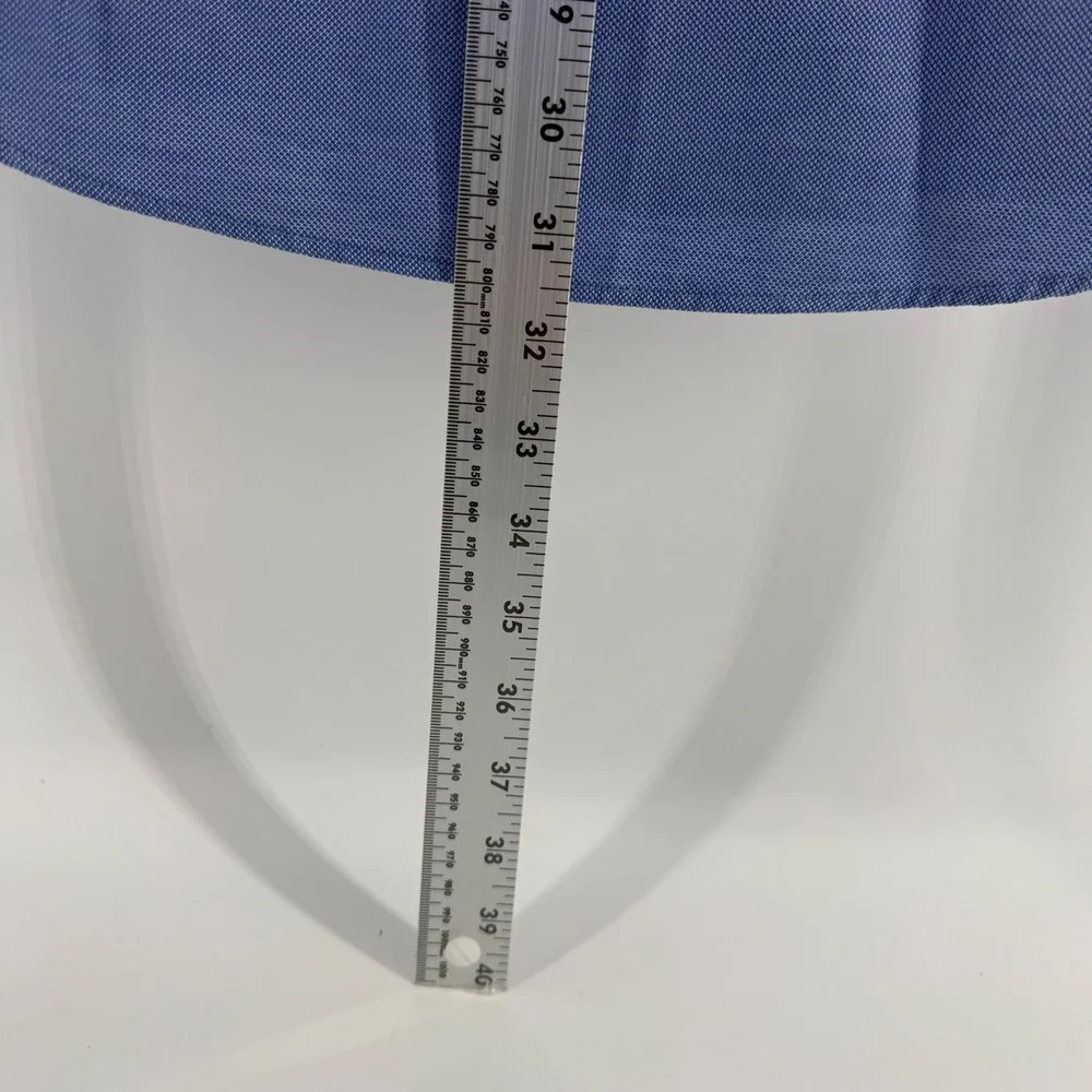 Banana Republic Mens Blue Non Iron Slim Fit French Cuff Dress Shirt L 16-16.5